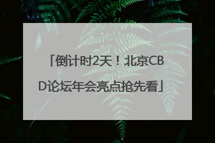 倒计时2天！北京CBD论坛年会亮点抢先看
