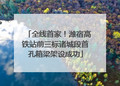 全线首家！潍宿高铁站前三标诸城段首孔箱梁架设成功
