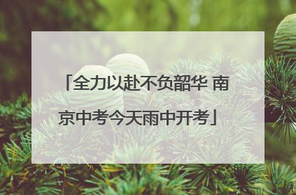 全力以赴不负韶华 南京中考今天雨中开考
