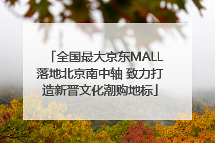 全国最大京东MALL落地北京南中轴 致力打造新晋文化潮购地标