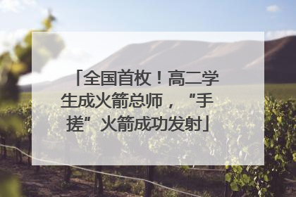 全国首枚！高二学生成火箭总师，“手搓”火箭成功发射
