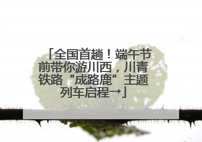 全国首趟！端午节前带你游川西，川青铁路“成路鹿”主题列车启程→