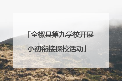 全椒县第九学校开展小初衔接探校活动