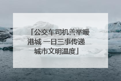 公交车司机善举暖港城 一日三事传递城市文明温度