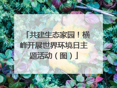 共建生态家园！横峰开展世界环境日主题活动（图）