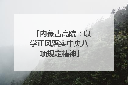 内蒙古高院：以学正风落实中央八项规定精神