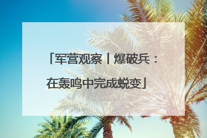 军营观察丨爆破兵：在轰鸣中完成蜕变