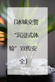 冰城交警“沉浸式体验”宣传安全