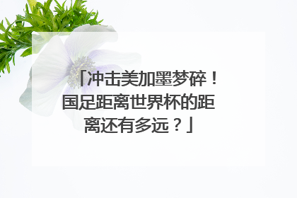冲击美加墨梦碎！国足距离世界杯的距离还有多远？