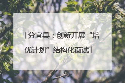 分宜县：创新开展“培优计划”结构化面试