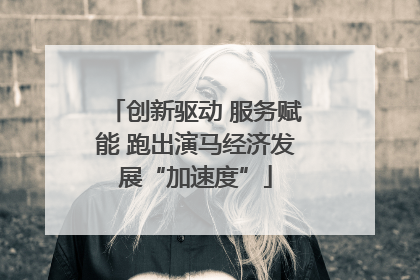 创新驱动 服务赋能 跑出演马经济发展“加速度”