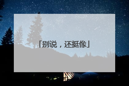 别说，还挺像
