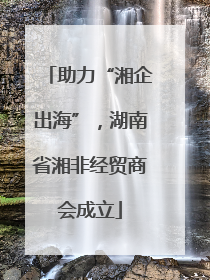 助力“湘企出海”，湖南省湘非经贸商会成立
