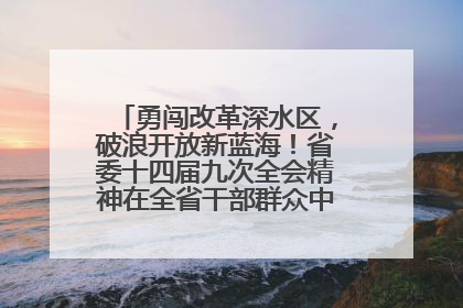 勇闯改革深水区，破浪开放新蓝海！省委十四届九次全会精神在全省干部群众中引发热烈反响