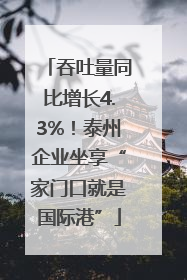 吞吐量同比增长4.3%！泰州企业坐享“家门口就是国际港”