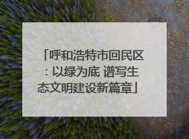 呼和浩特市回民区：以绿为底 谱写生态文明建设新篇章