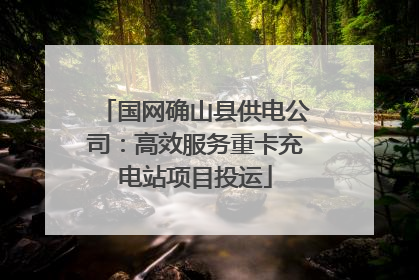 国网确山县供电公司：高效服务重卡充电站项目投运
