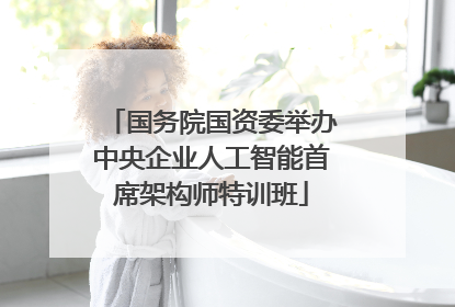 国务院国资委举办中央企业人工智能首席架构师特训班