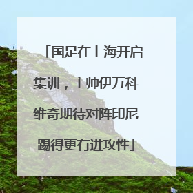 国足在上海开启集训，主帅伊万科维奇期待对阵印尼踢得更有进攻性