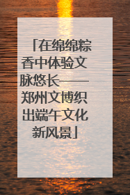 在绵绵粽香中体验文脉悠长——郑州文博织出端午文化新风景