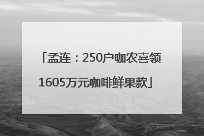 孟连：250户咖农喜领1605万元咖啡鲜果款