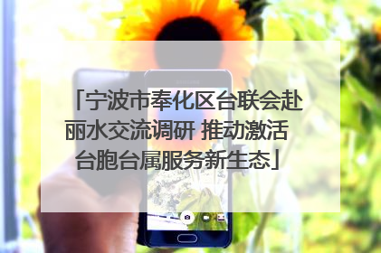 宁波市奉化区台联会赴丽水交流调研 推动激活台胞台属服务新生态