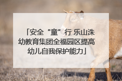 安全“童”行 乐山洙幼教育集团全福园区提高幼儿自我保护能力