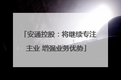 安通控股：将继续专注主业 增强业务优势