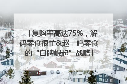 复购率高达75%，解码零食很忙&赵一鸣零食的“白牌崛起”战略