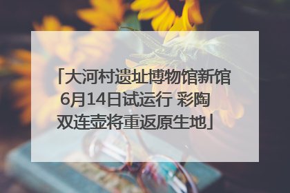 大河村遗址博物馆新馆6月14日试运行 彩陶双连壶将重返原生地