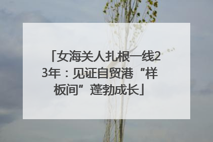 女海关人扎根一线23年：见证自贸港“样板间”蓬勃成长