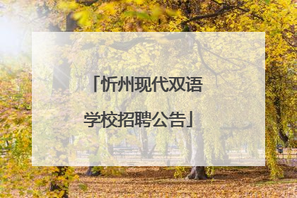 忻州现代双语学校招聘公告