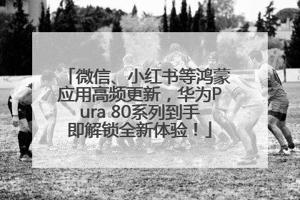 微信、小红书等鸿蒙应用高频更新，华为Pura 80系列到手即解锁全新体验！