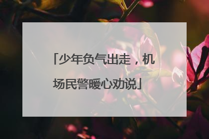 少年负气出走，机场民警暖心劝说
