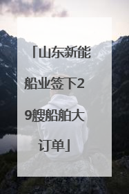 山东新能船业签下29艘船舶大订单