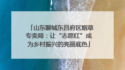 山东聊城东昌府区烟草专卖局：让“志愿红”成为乡村振兴的亮丽底色
