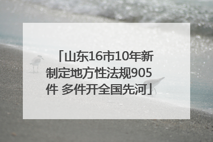 山东16市10年新制定地方性法规905件 多件开全国先河