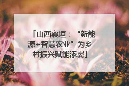 山西襄垣：“新能源+智慧农业”为乡村振兴赋能添翼