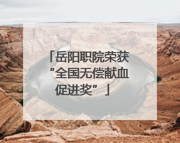 岳阳职院荣获“全国无偿献血促进奖”