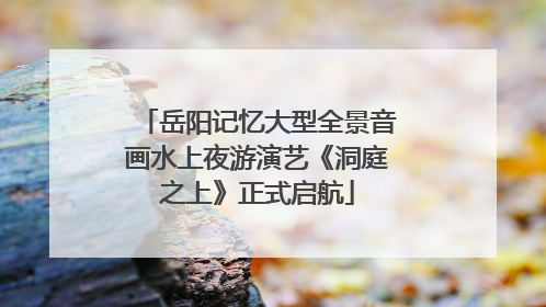 岳阳记忆大型全景音画水上夜游演艺《洞庭之上》正式启航