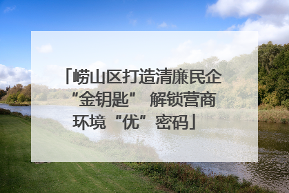 崂山区打造清廉民企“金钥匙” 解锁营商环境“优”密码