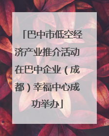 巴中市低空经济产业推介活动在巴中企业（成都）幸福中心成功举办