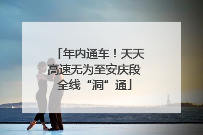 年内通车！天天高速无为至安庆段全线“洞”通