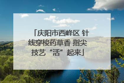 庆阳市西峰区 针线穿梭药草香 指尖技艺“活”起来