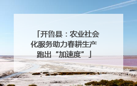 开鲁县：农业社会化服务助力春耕生产跑出“加速度”