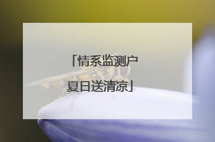 情系监测户 夏日送清凉