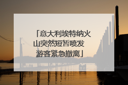意大利埃特纳火山突然短暂喷发 游客紧急撤离