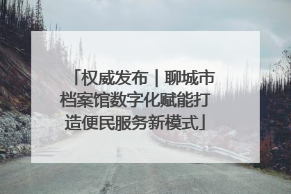 权威发布｜聊城市档案馆数字化赋能打造便民服务新模式