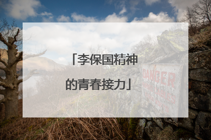 李保国精神的青春接力