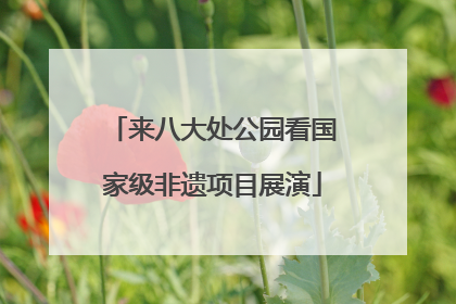 来八大处公园看国家级非遗项目展演